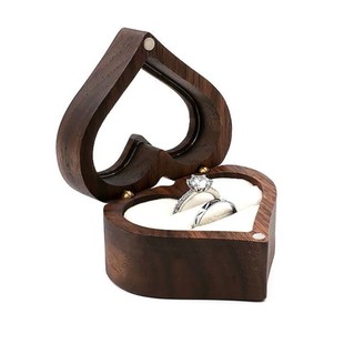 极速实木a婚礼戒指盒求婚首饰盒对戒盒钻戒盒子档情人节七夕礼盒