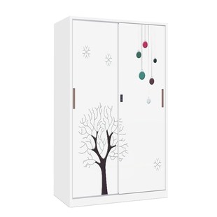 极速铁皮衣柜家j用卧室钢制推拉移门衣柜对开门带锁儿童衣橱阳台