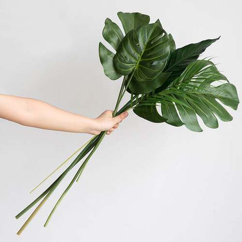 新品One Piece monstera artificial plants plastic tropiZcal p