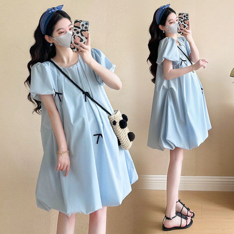 新品孕妇装夏款2025宽松遮肚韩式小G个子上衣洋气设计感新款短袖