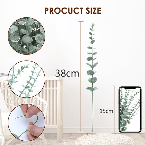 新品10pcs Artificial Plants Eucalyptus LNeaves Green Leaf