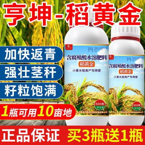 稻黄金水稻专用叶面肥水稻粒粒饱水溶肥千粒饱促根壮苗分蘖灌浆肥