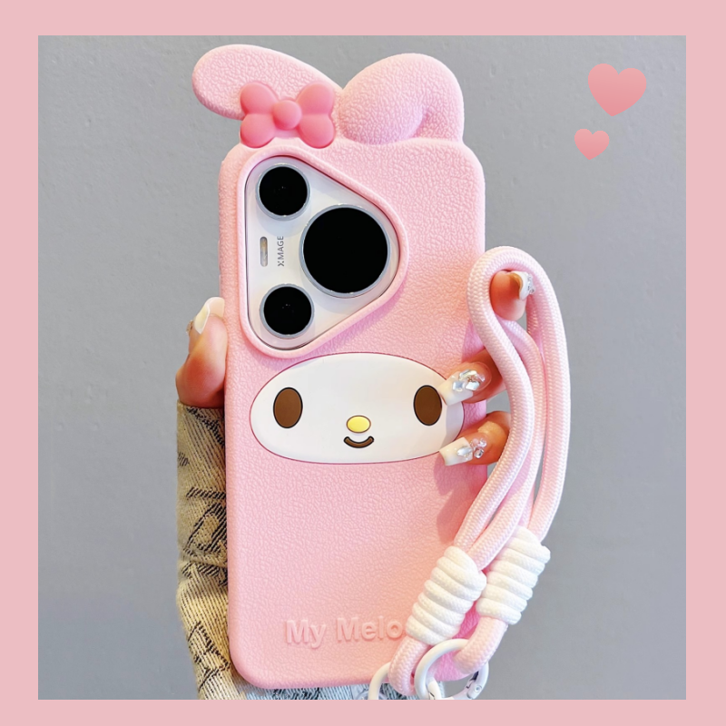 立体硅胶套可爱粉色美乐蒂手机壳