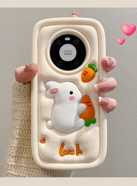 日韩可爱立体紫色萌兔适用小米红米note9pro手机壳红米note9软硅胶套全包情侣Note9萝卜奶油白兔5G防摔卡通女