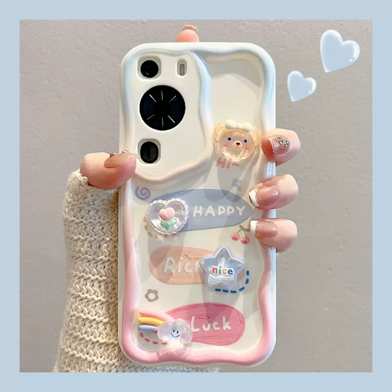 彩虹涂鸦硅胶手机壳潮牌