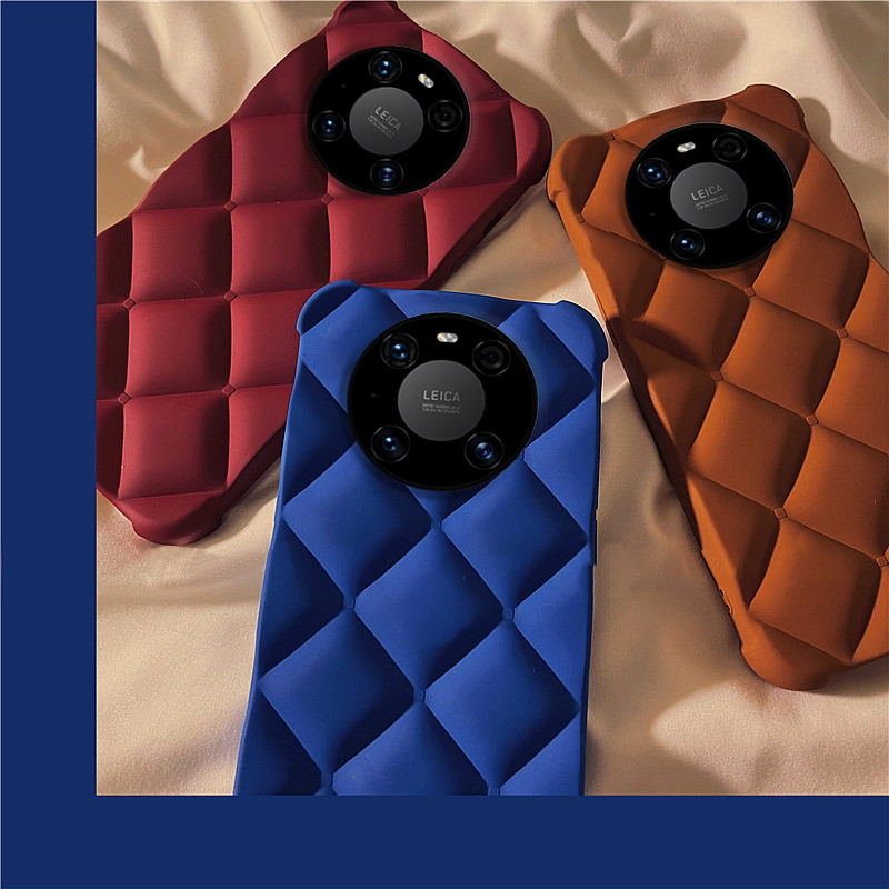 网红简约克莱因蓝手机壳硅胶防摔