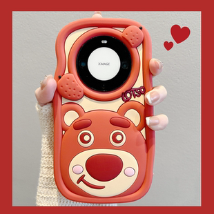s12s10可爱风s9s7e潮女款 卡通红色小熊适用vivoX80手机壳x70新款 x90保护套x60软硅胶s17全包s16pro防摔s15