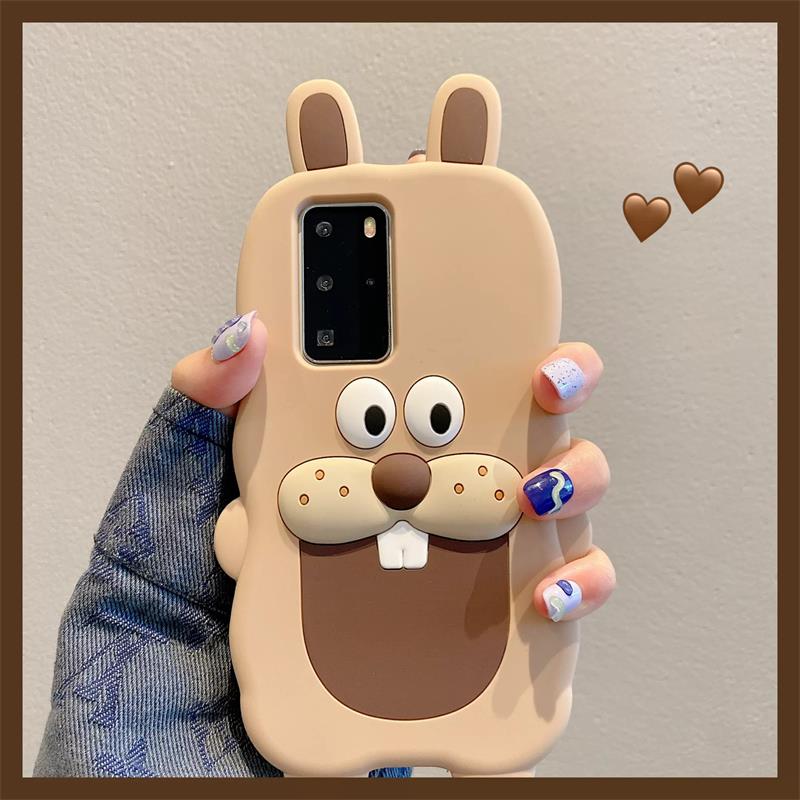 萌龅牙兔子硅胶套手机壳超萌