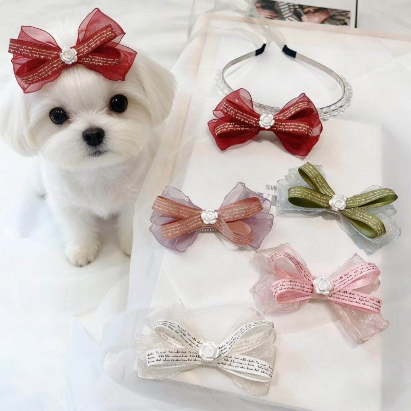 原创狗狗发夹头饰法式小香风马尔济斯博美宠物仙仙蝴蝶结发饰工厂,模玩/动漫/周边/娃圈三坑/桌游,棉花娃娃场景道具娃屋,淘宝优惠券,粉丝福利购,淘宝优惠卷