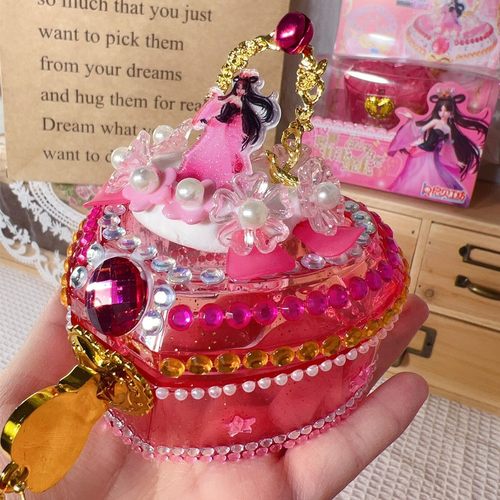 启贝工坊叶罗丽手工儿童diy手工仙子宝盒首饰盒水晶贴益智玩具。