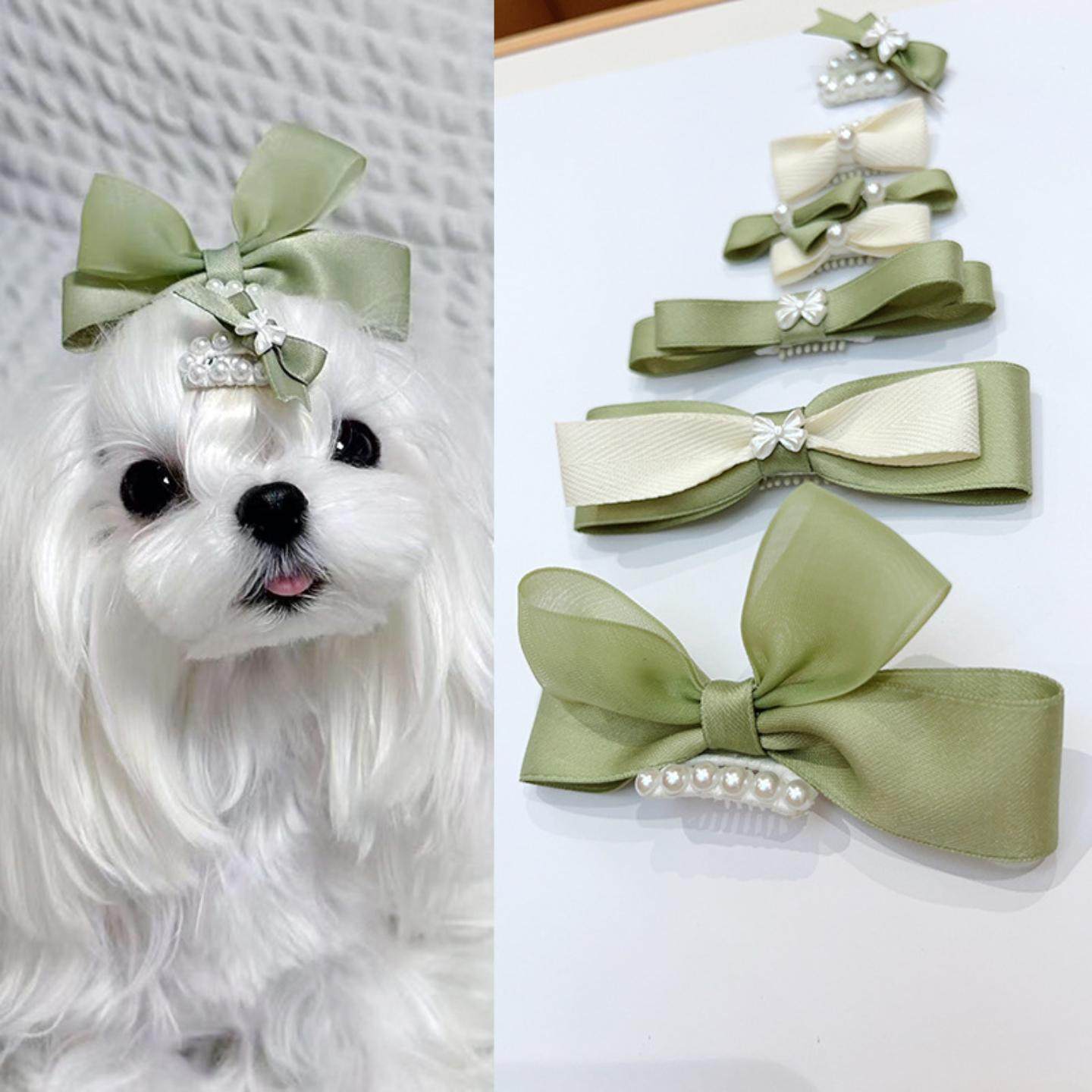 薄荷曼波绿色宠物BB夹约克夏马尔济斯发夹比熊发卡蝴蝶结狗狗头饰,模玩/动漫/周边/娃圈三坑/桌游,棉花娃娃场景道具娃屋,淘宝优惠券,粉丝福利购,淘宝优惠卷