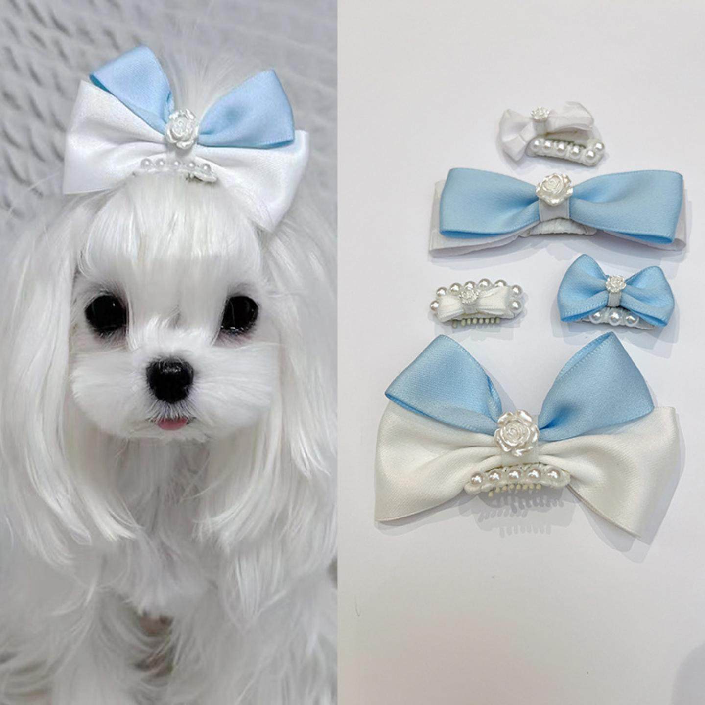 小狗发夹约克夏发饰宠物蓝色狗狗蝴蝶结夹子点钻马尔济斯发卡,模玩/动漫/周边/娃圈三坑/桌游,棉花娃娃场景道具娃屋,淘宝优惠券,粉丝福利购,淘宝优惠卷