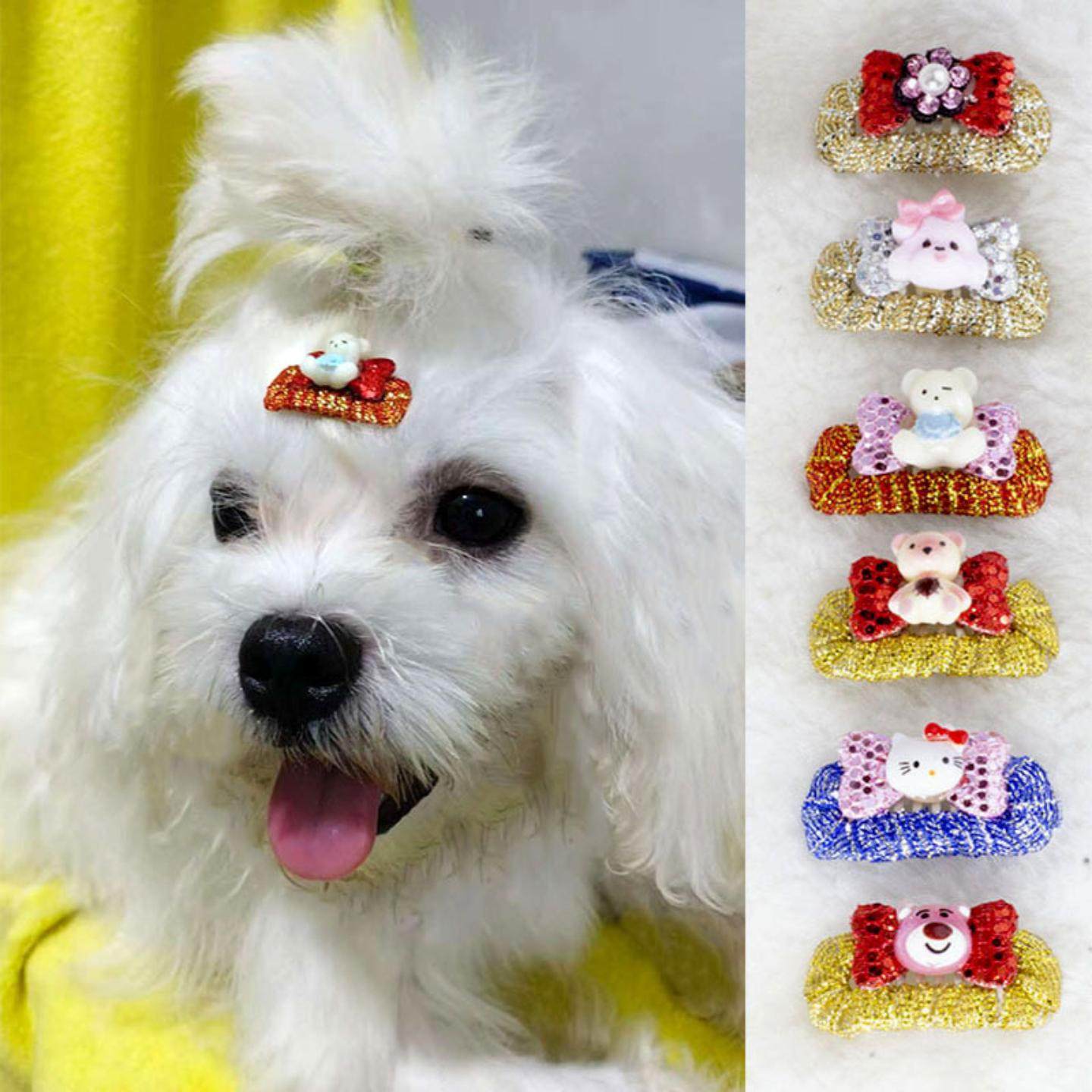 蝴蝶结卡通配件小狗发夹约克夏马尔济斯发卡宠物饰品碎发夹鼻梁夹,模玩/动漫/周边/娃圈三坑/桌游,棉花娃娃场景道具娃屋,淘宝优惠券,粉丝福利购,淘宝优惠卷