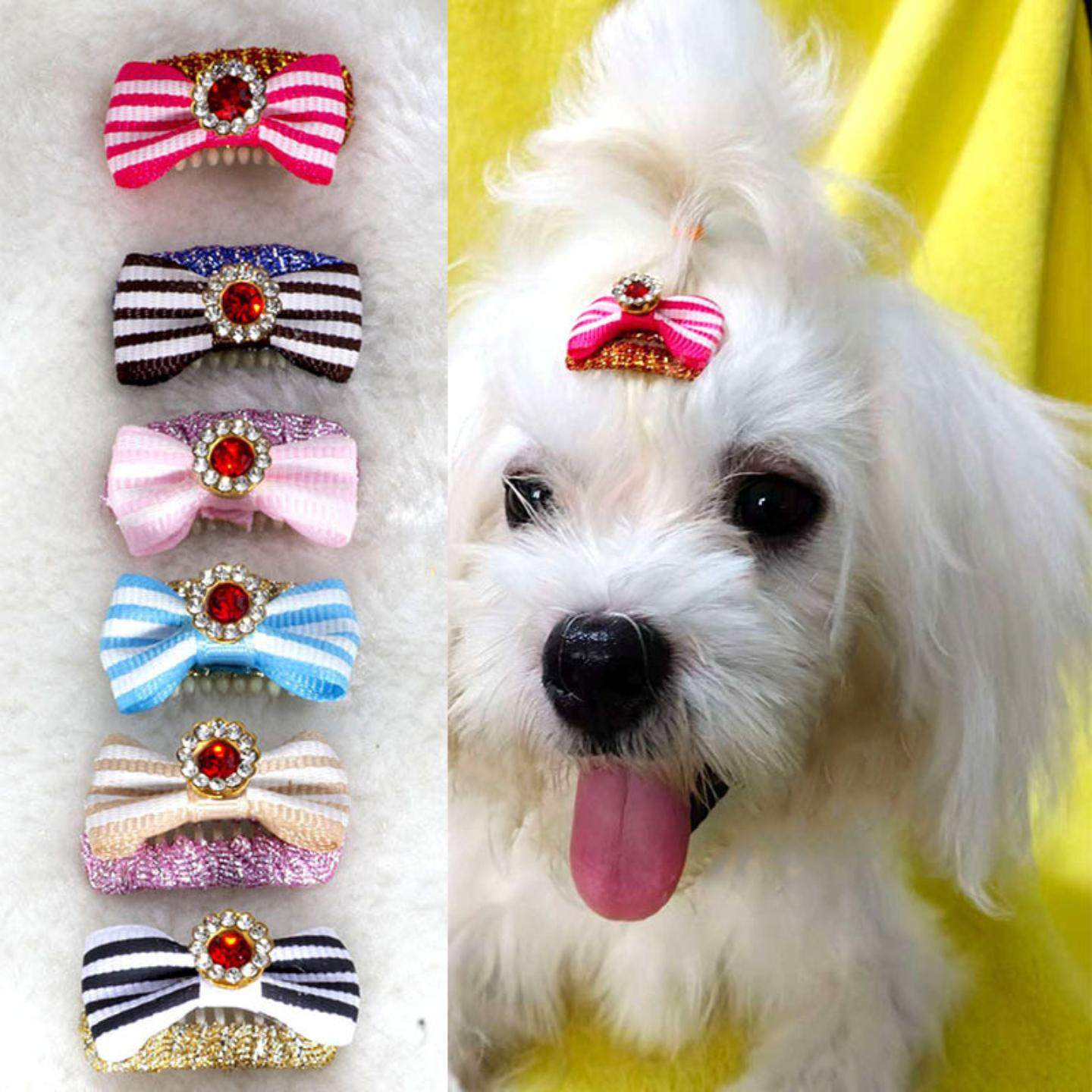 蝴蝶结宠物发夹带钻宠物头饰约克夏泰迪马尔济斯犬狗狗发卡碎发夹,模玩/动漫/周边/娃圈三坑/桌游,棉花娃娃场景道具娃屋,淘宝优惠券,粉丝福利购,淘宝优惠卷