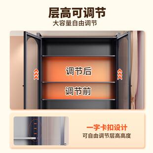 家用钢制收纳柜阳台客厅一体靠墙置物衣柜厨房防尘防晒杂物储物柜
