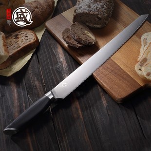 三本盛切面包吐司刀不掉渣屑家E用蛋糕法棍烘焙藤次三明治