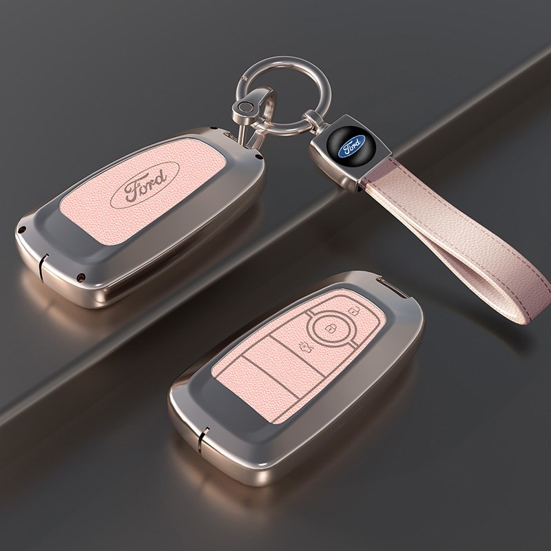 福特蒙迪欧钥匙套福克斯福睿u斯锐界l锐际烈马evos猛禽车金属壳扣