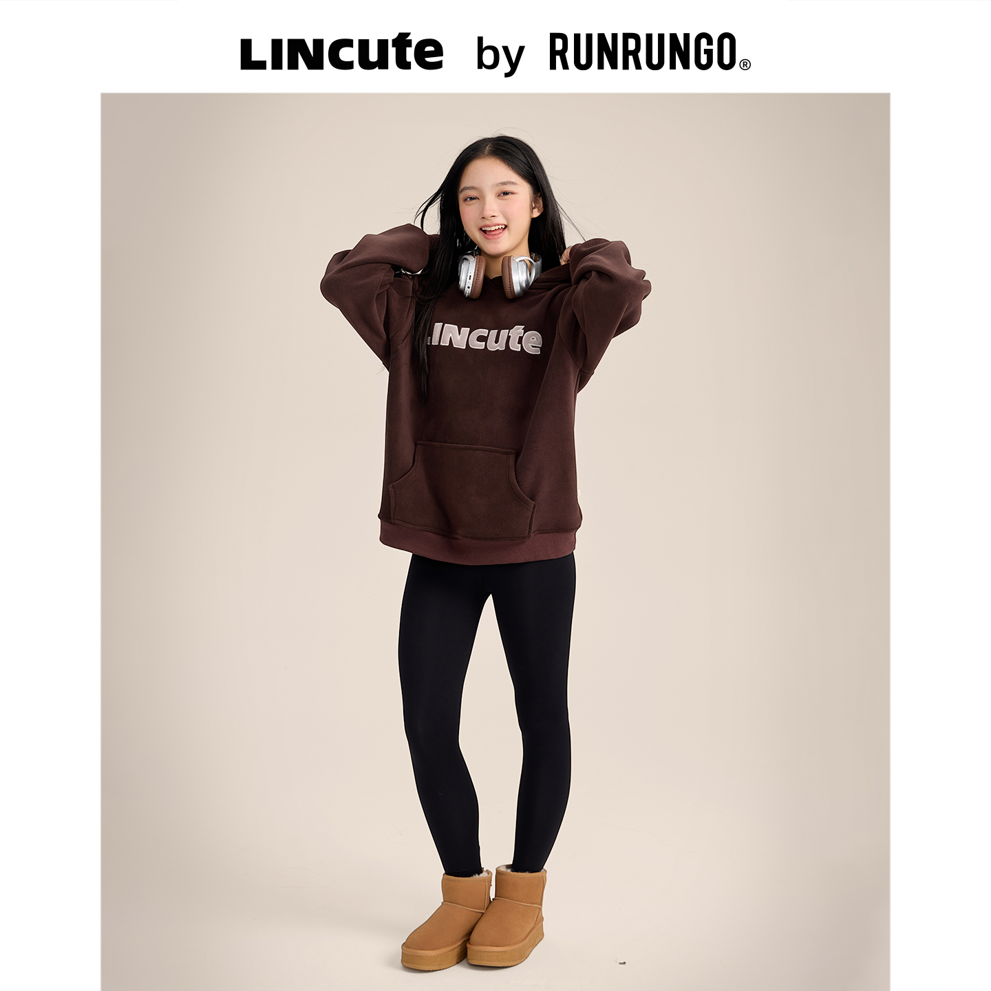 Lincute春秋新款奥粒绒连帽卫衣