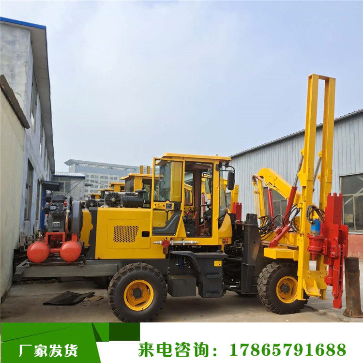 边坡护坡液压拔桩机 高速公路护栏打桩机  打拔钻一体机