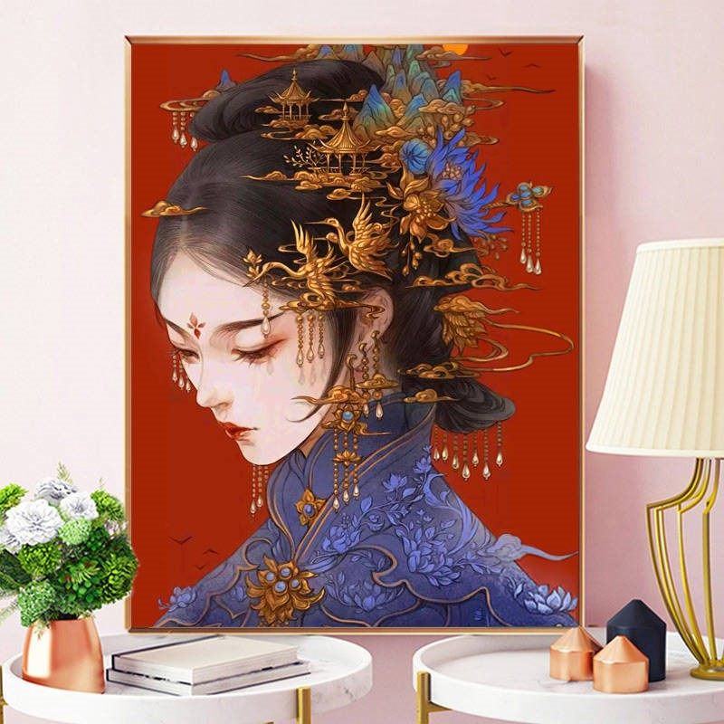 水墨画布艺全套葫芦古风十字绣中国风棉布立体绣古风小幅风景花旦|ruв категории домашний ткань, вышивка крестом и инструментов, принадлежностей, вышивка крестом suite - от Buy2taobao.com для оказания профессиональной услуги покупки агента Taobao