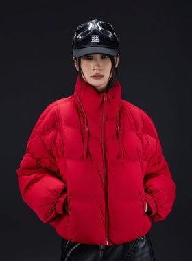 拓谷壹缺潮牌90白鸭绒排骨羽绒服冬季加厚保暖宽松立领羽绒D52928