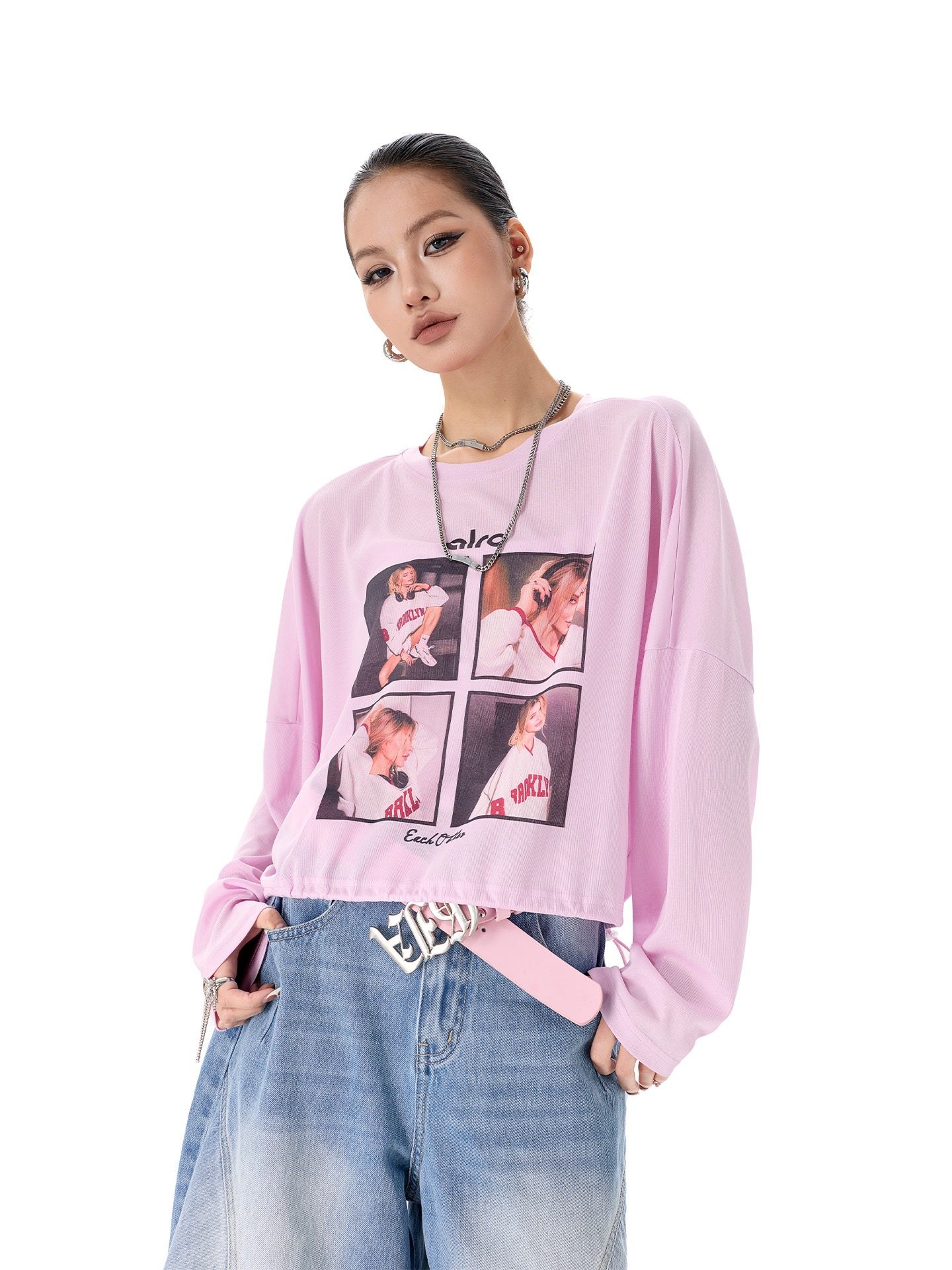 拓谷潮牌薄款冰丝防晒罩衫长袖t恤女夏季辣妹宽松短款上衣C60144,女装/女士精品,T恤,淘宝优惠券,粉丝福利购,淘宝优惠卷