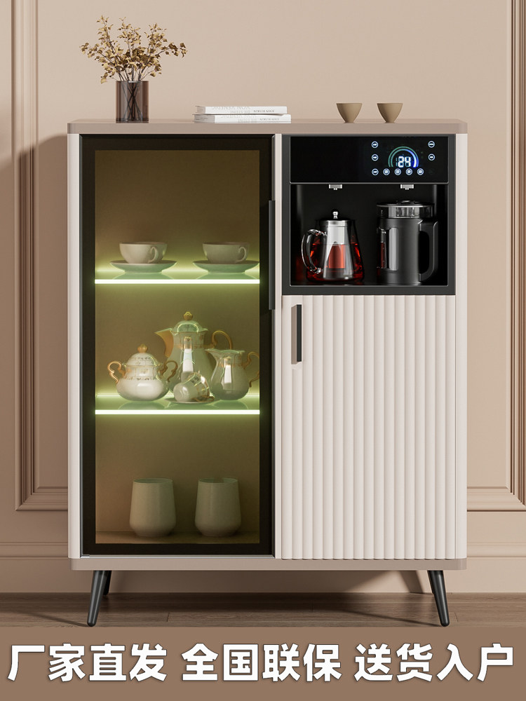 美凌达家用欧式实木全自动上水茶吧机饮水机立式客厅柜子遥控冰热