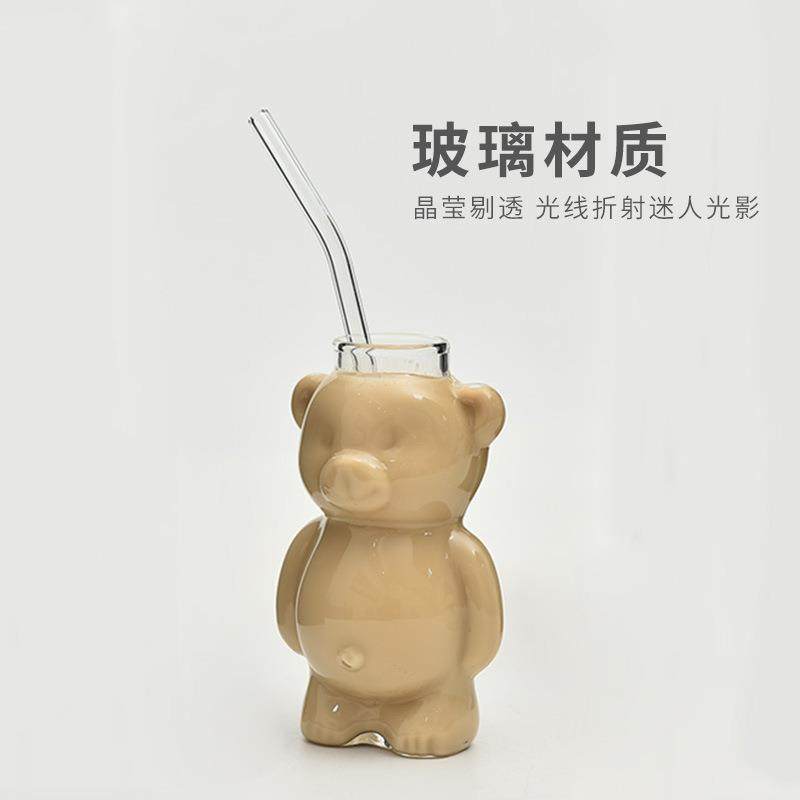 创意小熊杯子咖啡杯可爱卡通玻璃杯水杯果汁杯奶茶杯工厂,餐饮具,玻璃杯,淘宝优惠券,粉丝福利购,淘宝优惠卷