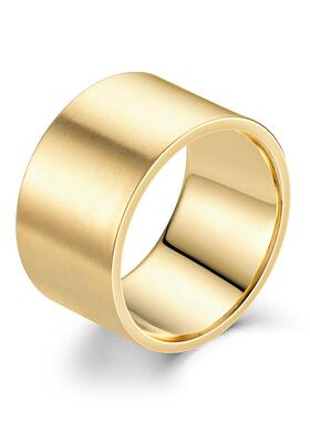 欧美时尚12mm超宽版钛钢戒指男素面光圈不锈钢情侣戒指外贸饰品