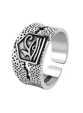 跨境新款荷鲁斯上帝之眼戒指欧美复古个性指环单身开口戒指可调节