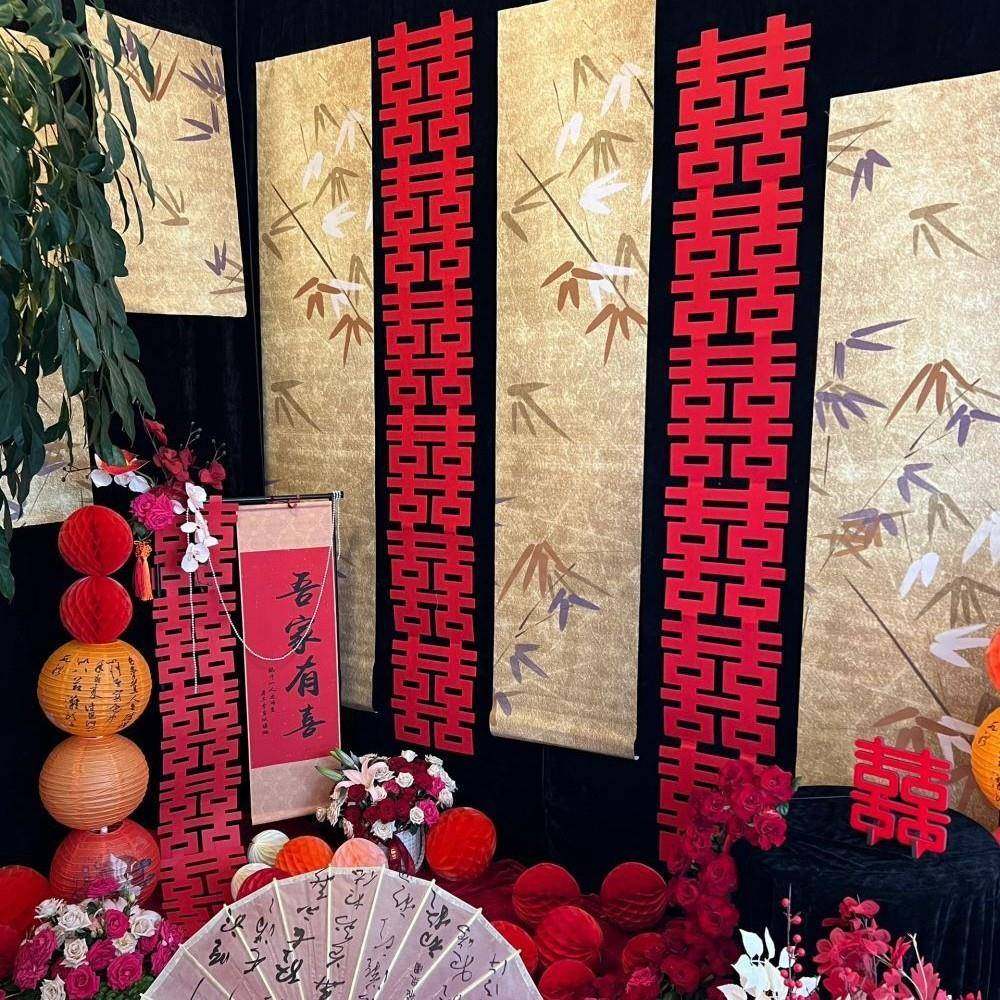 长条喜中式挂布条幅结婚婚房女方晨袍拍摄背景装饰客厅户内外布置,节庆用品/礼品,陪嫁用品套装,淘宝优惠券,粉丝福利购,淘宝优惠卷