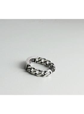 复古戒指镀925纯铜饰品链条光面韩版泰铜开口戒指铜饰工厂直销批