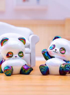 创意潮玩可爱熊猫萌乐园盲盒萌宠周边手办装饰品摆件儿童玩具