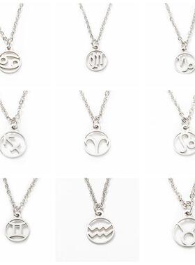 跨境配饰欧美项链钛钢全抛光激光切割莲花毛衣链项链女