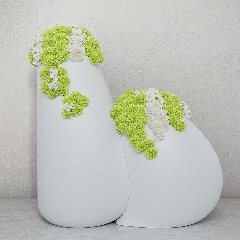 玻璃钢落地花瓶现代商场酒店美陈装饰品售楼处圆形组合插花器摆件,家居饰品,花瓶,淘宝优惠券,粉丝福利购,淘宝优惠卷