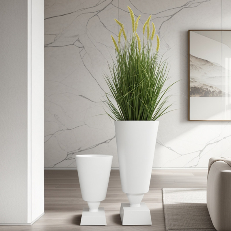 玻璃钢落地花瓶现代北欧家居样板间酒店软装饰品奖杯形状花器摆件,家居饰品,花瓶,淘宝优惠券,粉丝福利购,淘宝优惠卷