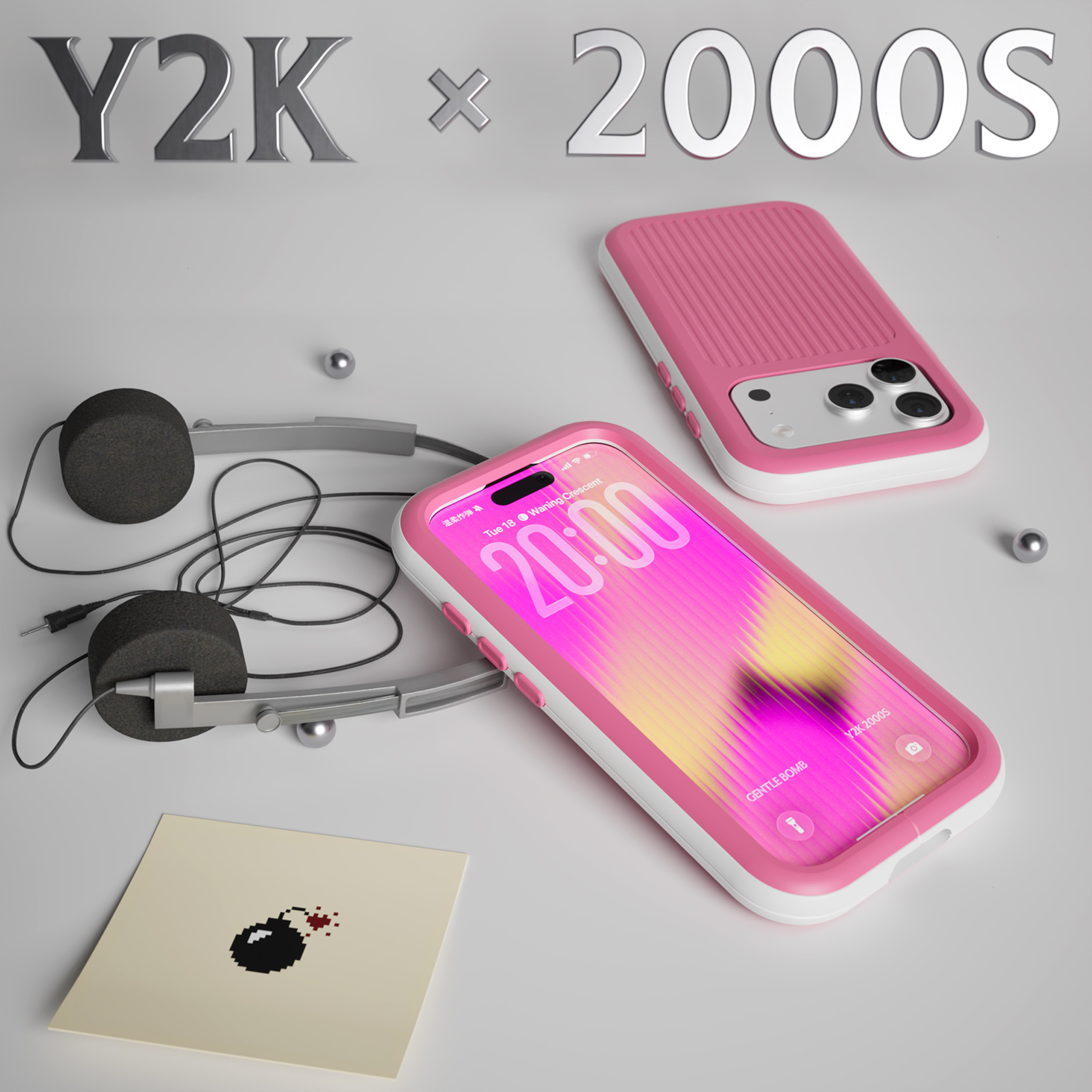 GENTLE BOMB iPhone Y2K手机壳 千禧美学 复