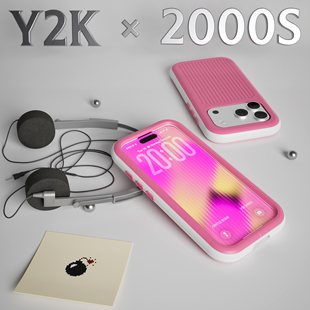 GENTLE BOMB iPhone Y2K手机壳 千禧美学 复古未来主义 磁吸壳 粉色 纯色简约 可爱 多巴胺 定制服务