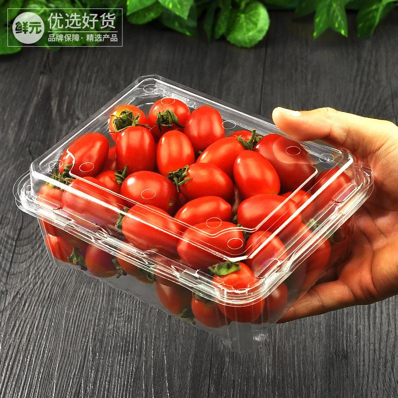 鲜元30克加厚一斤装水果盒一次性草莓盒透明塑料500克保鲜包装盒
