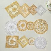 欧式 烫金色茶杯垫西餐垫碟子PVC碗垫烟灰缸垫花瓶盆垫茶几桌布垫