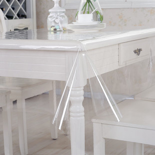 下垂桌布防水防油免洗PVC长方形耷拉餐桌布保护套垫薄膜 透明薄款