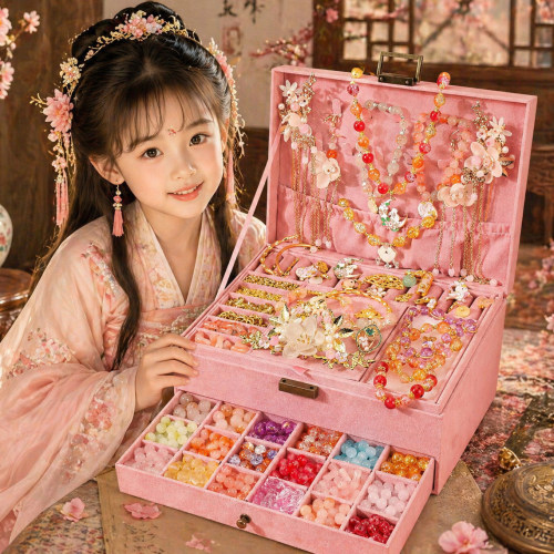 女童DIY串珠手链礼盒六一礼物