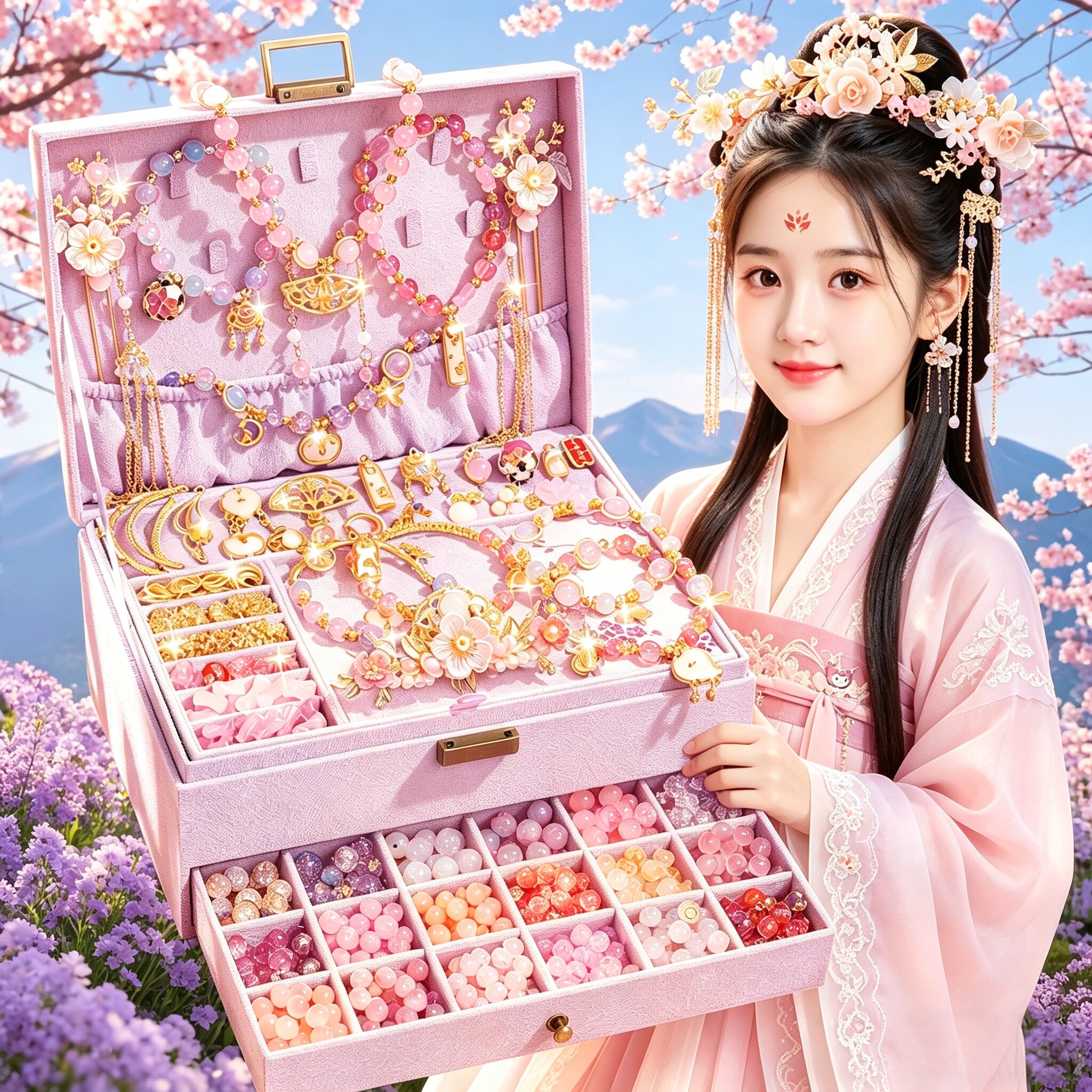 六一礼物女孩火爆串珠手链玩具