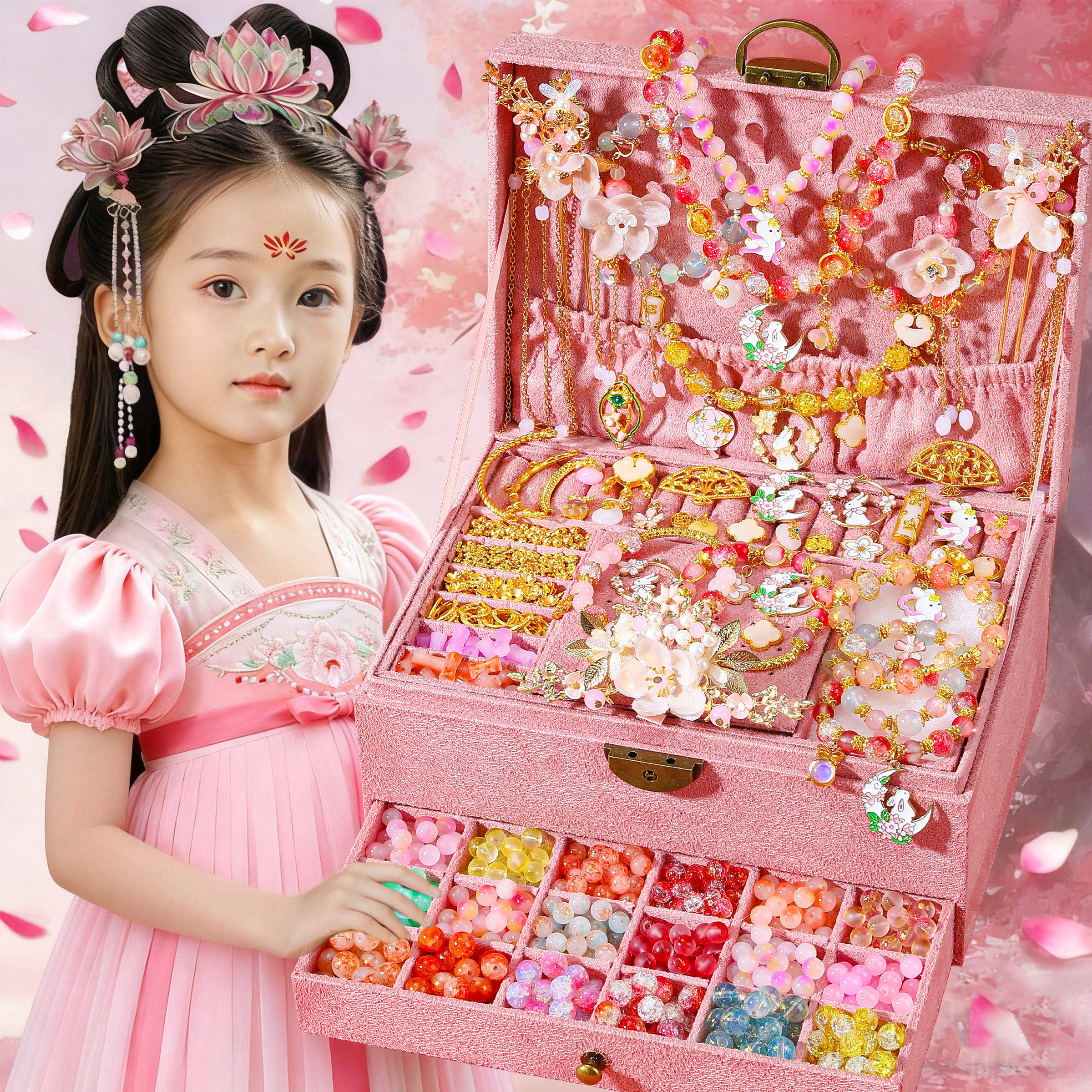 十岁女孩的生日礼物6网红5以上8一12小学生10穿珠子9儿童串珠玩具,玩具/童车/益智/积木/模型,过家家玩具,淘宝优惠券,粉丝福利购,淘宝优惠卷