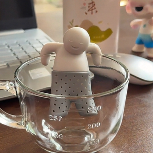 可爱便携茶叶过滤小人茶漏泡茶叶过滤器硅胶懒人神器茶滤 抖音同款