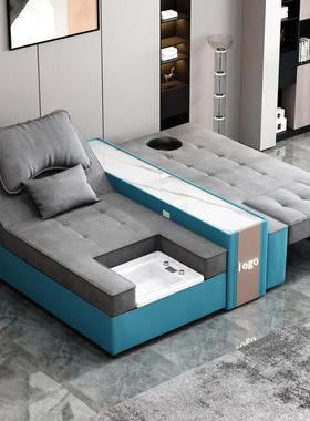 足浴沙发电动足疗按摩一体床沐足采耳床洗脚SPA推背泰式可躺炕床