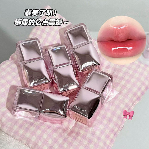 李佳琪推荐 value 透粉琉光唇蜜 清透水光感嘟嘟唇显白透明显色唇