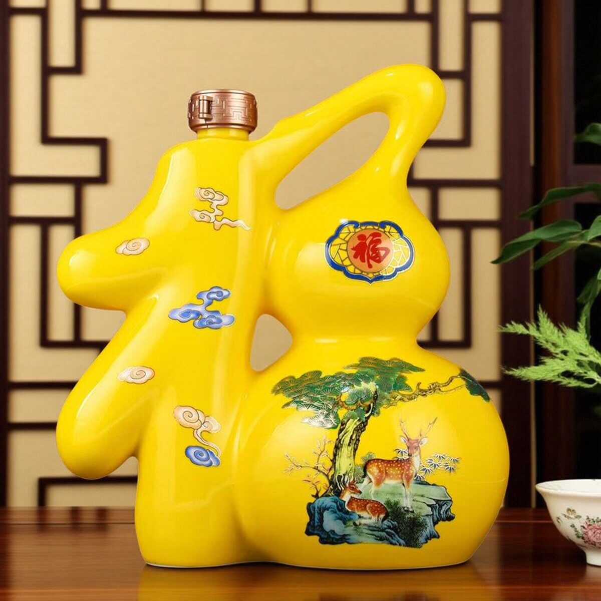 53度清香型高粱白酒整箱陶瓷瓶礼盒高度纯粮食酒原浆酒送礼口粮酒