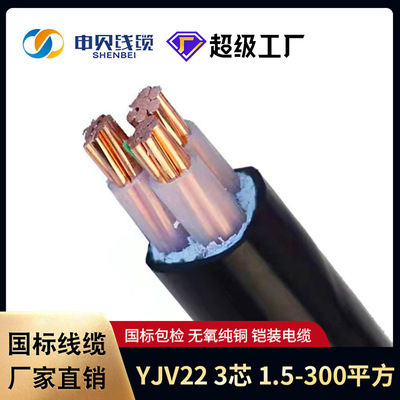 ZC-YJV220.6/1kv铜芯铠装3芯*1.5