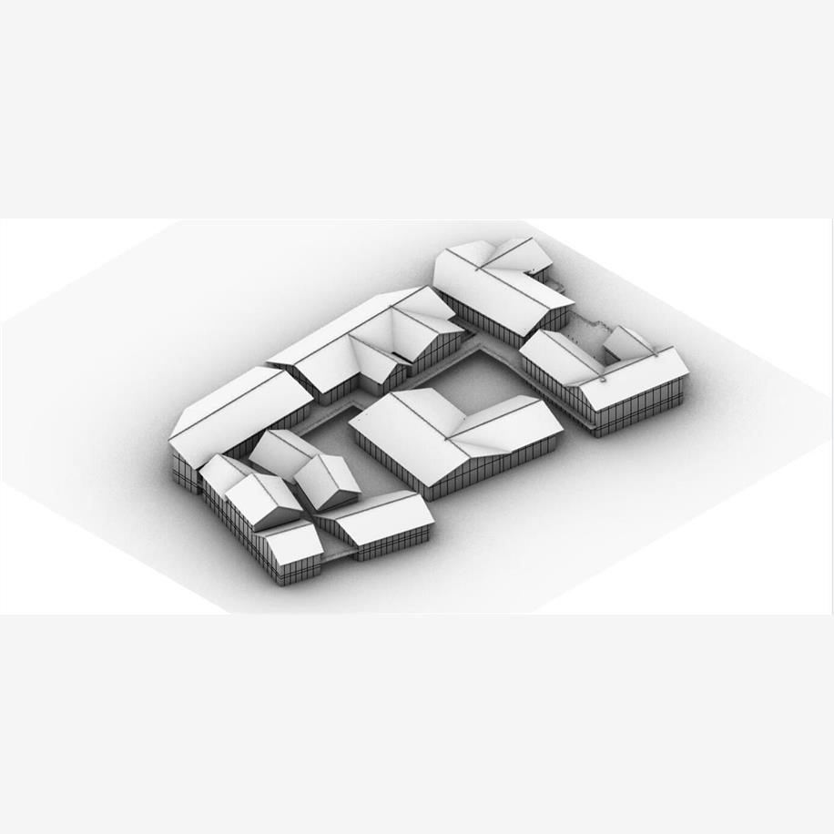 城乡规划/原创/城市设计模型素材/Rhino/仿太古里坡屋顶建筑